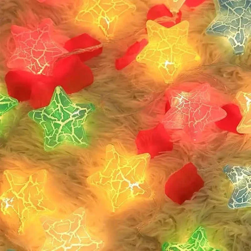 10-Light Crack Star String Lights