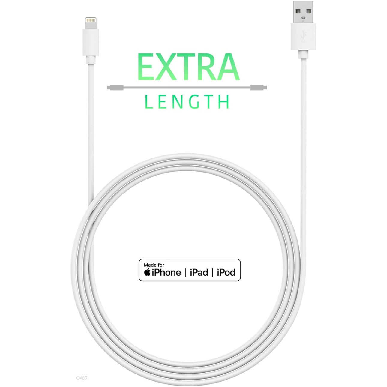 10ft. Lightning to USB Sync Charge Compatible Cable for Apple Phones