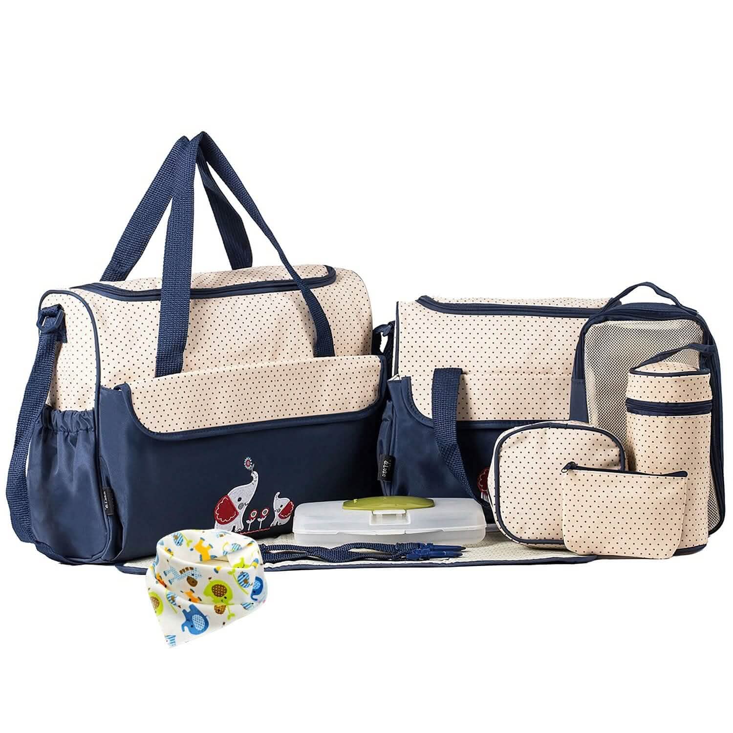 11-Piece Set: Multifunctional Diaper Handbags with Food Bag