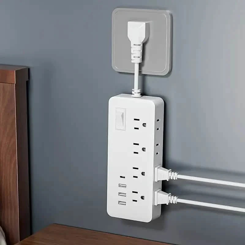 12-in-1 Power Socket with 8 AC sockets, 3 USB ports and 1 Type-C Interface
