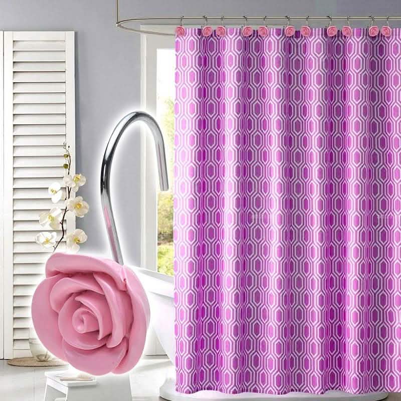12-Piece: AGPtek Fashion Decorative Home Rose Curtain Hooks