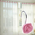 12-Piece: AGPtek Fashion Decorative Home Rose Curtain Hooks