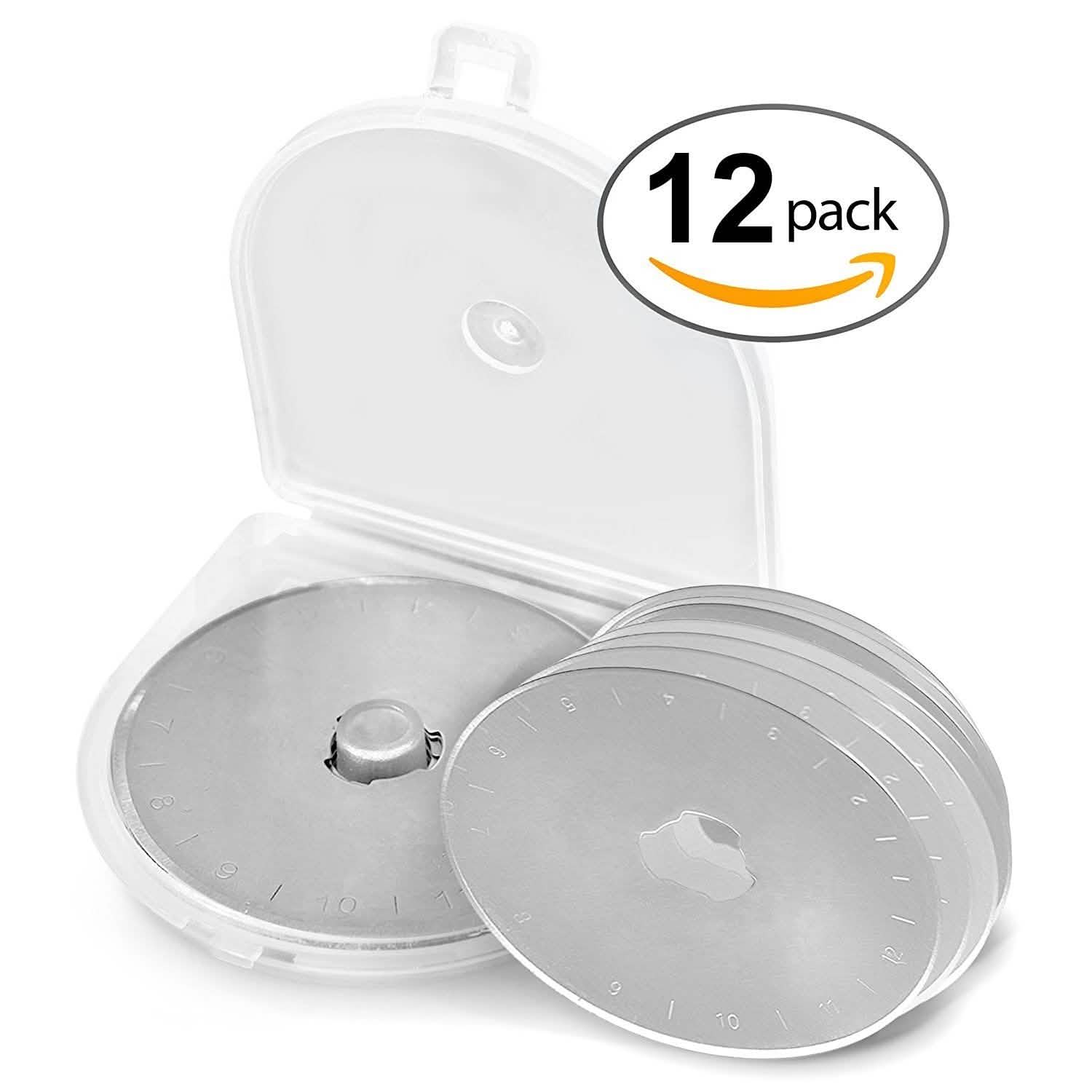 12-Piece Set: 45mm Rotary Cutter Blades