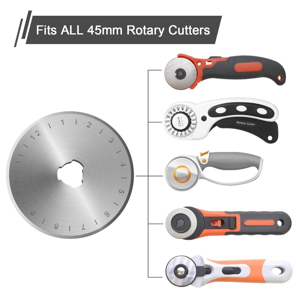 12-Piece Set: 45mm Rotary Cutter Blades