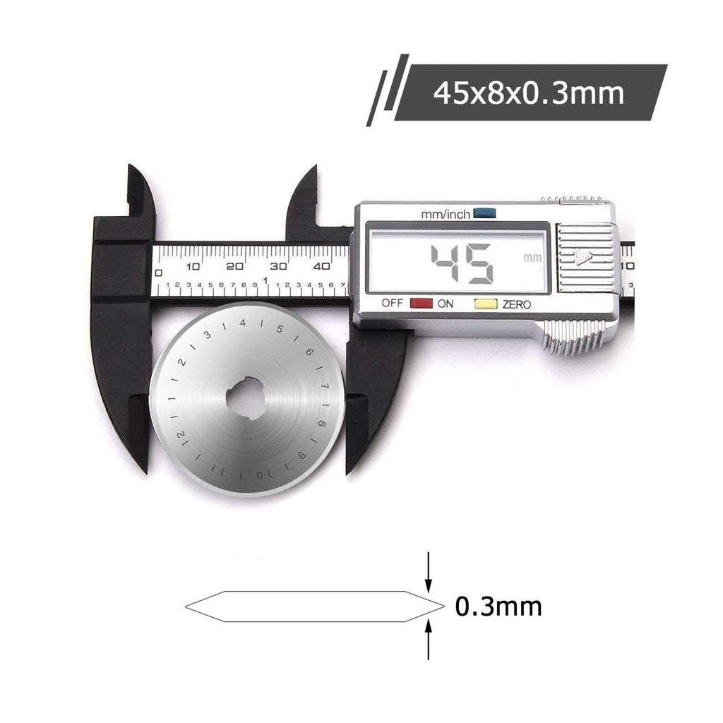 12-Piece Set: 45mm Rotary Cutter Blades