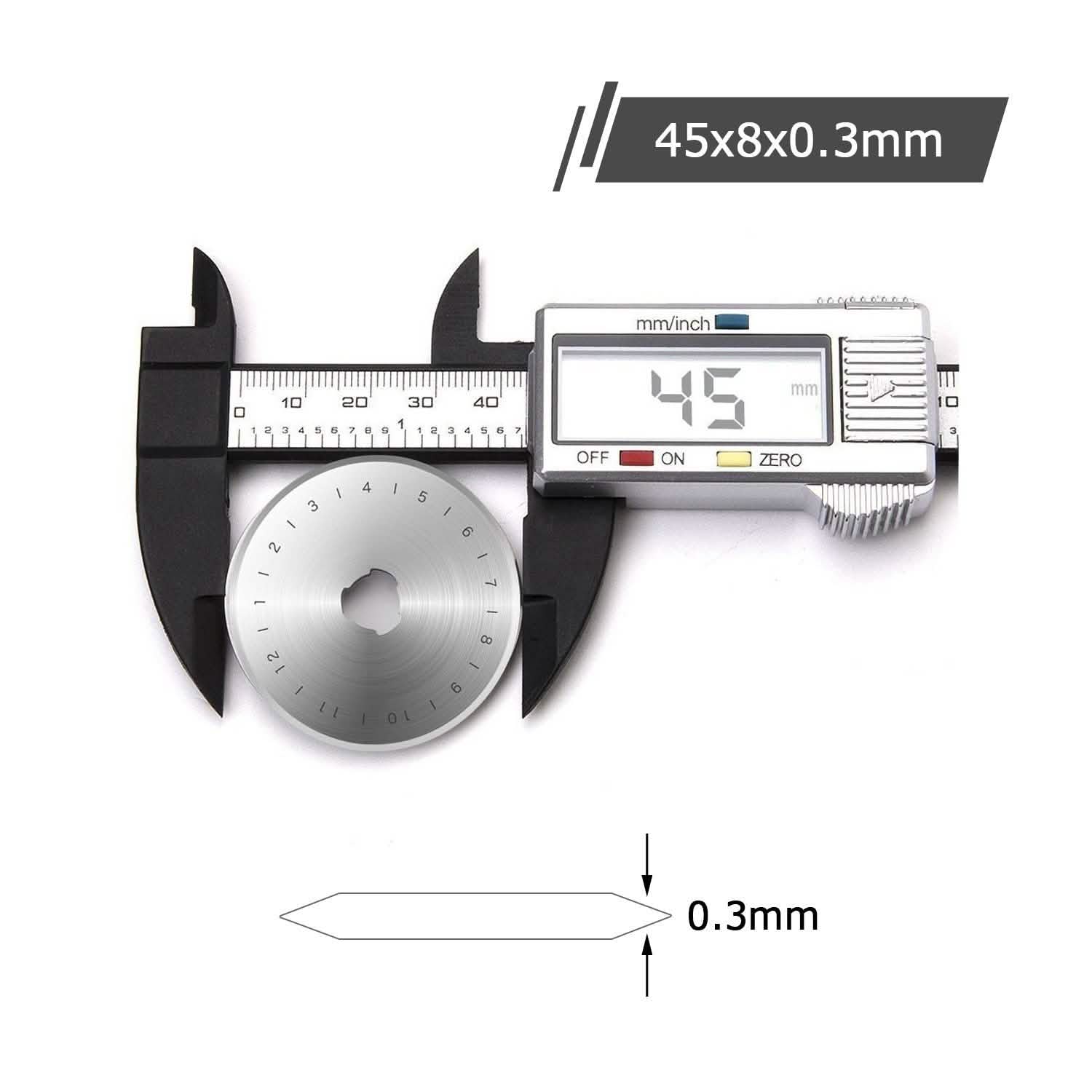 12-Piece Set: 45mm Rotary Cutter Blades
