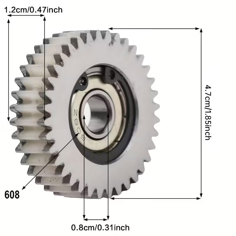 3-in-1 Electric Bike Gear Set: 36T 47.5x12mm Steel Planetary Gear & Pinion for 500W Motor Power Transmission