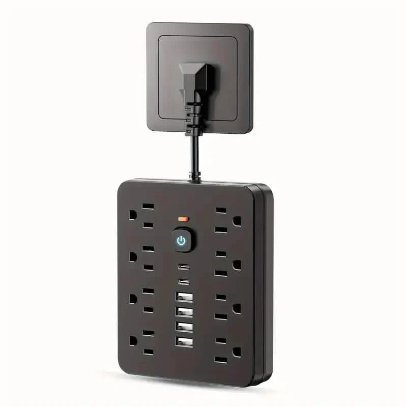14-in-1 Power Strip With 4 USB Outlets, 2 Type-C Outlet and 8 AC Socket Outlets
