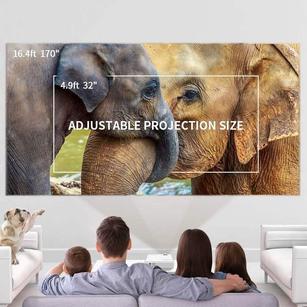 170'' Display, 1080P Supported Mini Projector - Assorted Colors