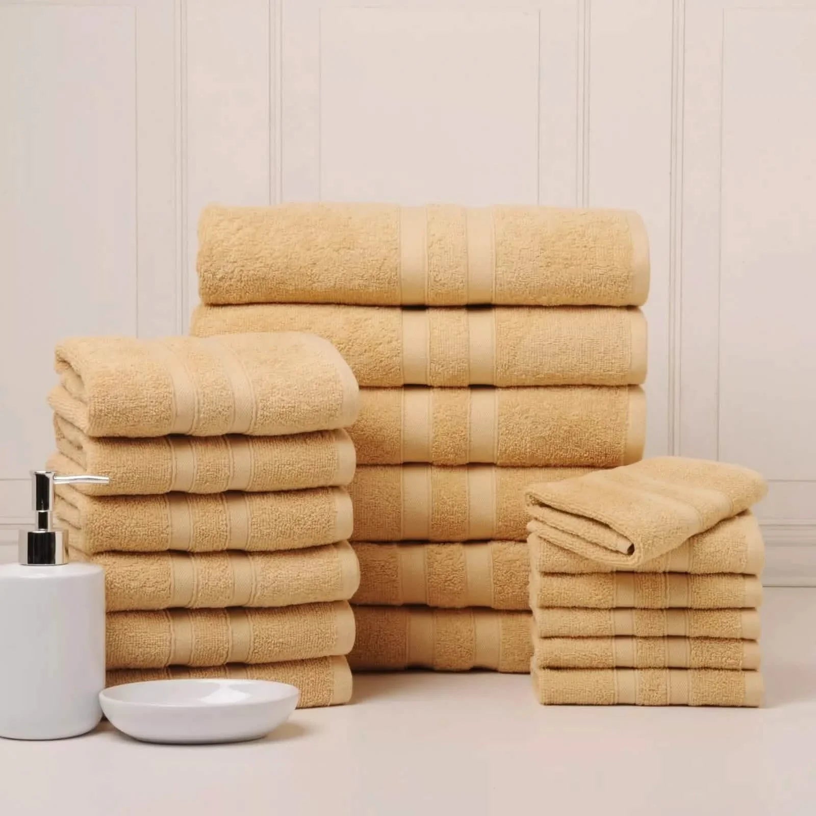 18-Piece Set: Bibb Home `Egyptian Cotton Towel Set