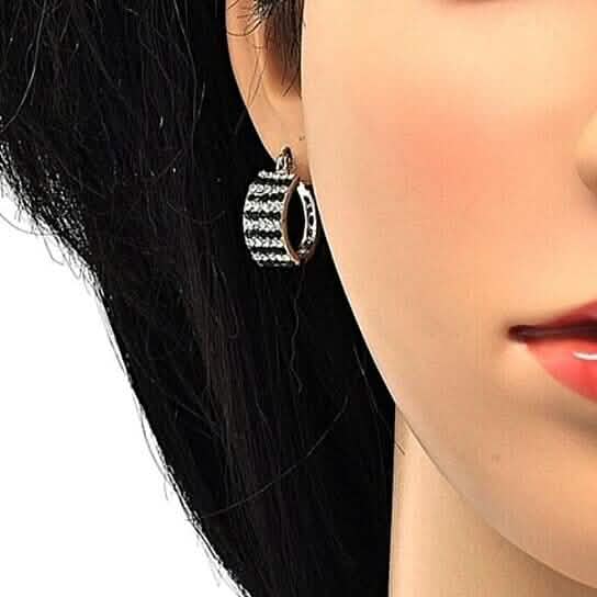 18k Gold-filled Emerald Crystal Pavé High-polish Cubic Zirconia Earrings