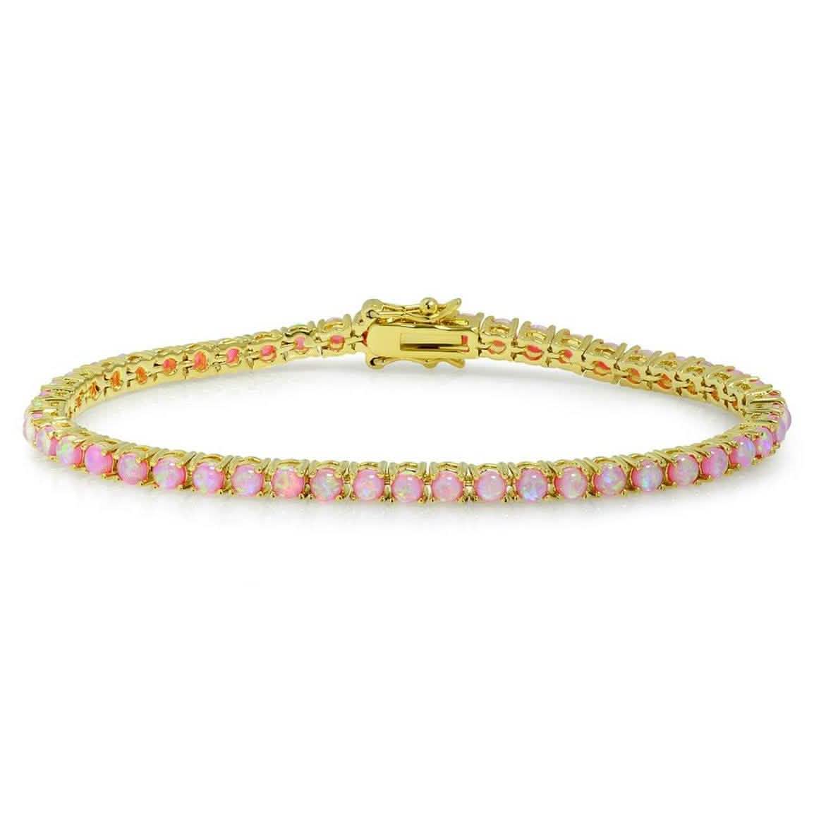 18K Gold Plated Opal Tennis Bracelets