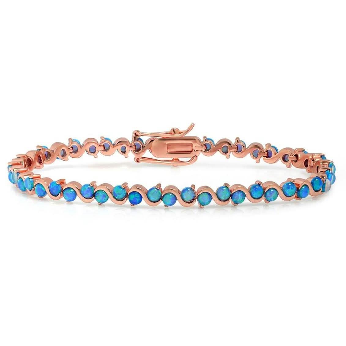 18K Gold Plated Opal Tennis Bracelets