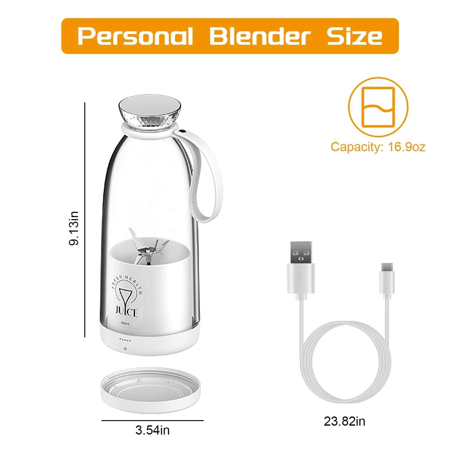 2-in-1 Portable Fruit Blender Rechargeable