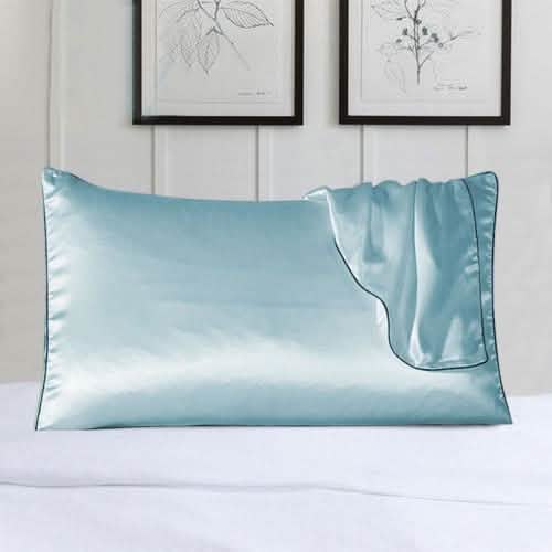 2-Pack: 100% Silk Pillow Cover with Trim