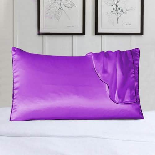 2-Pack: 100% Silk Pillow Cover with Trim