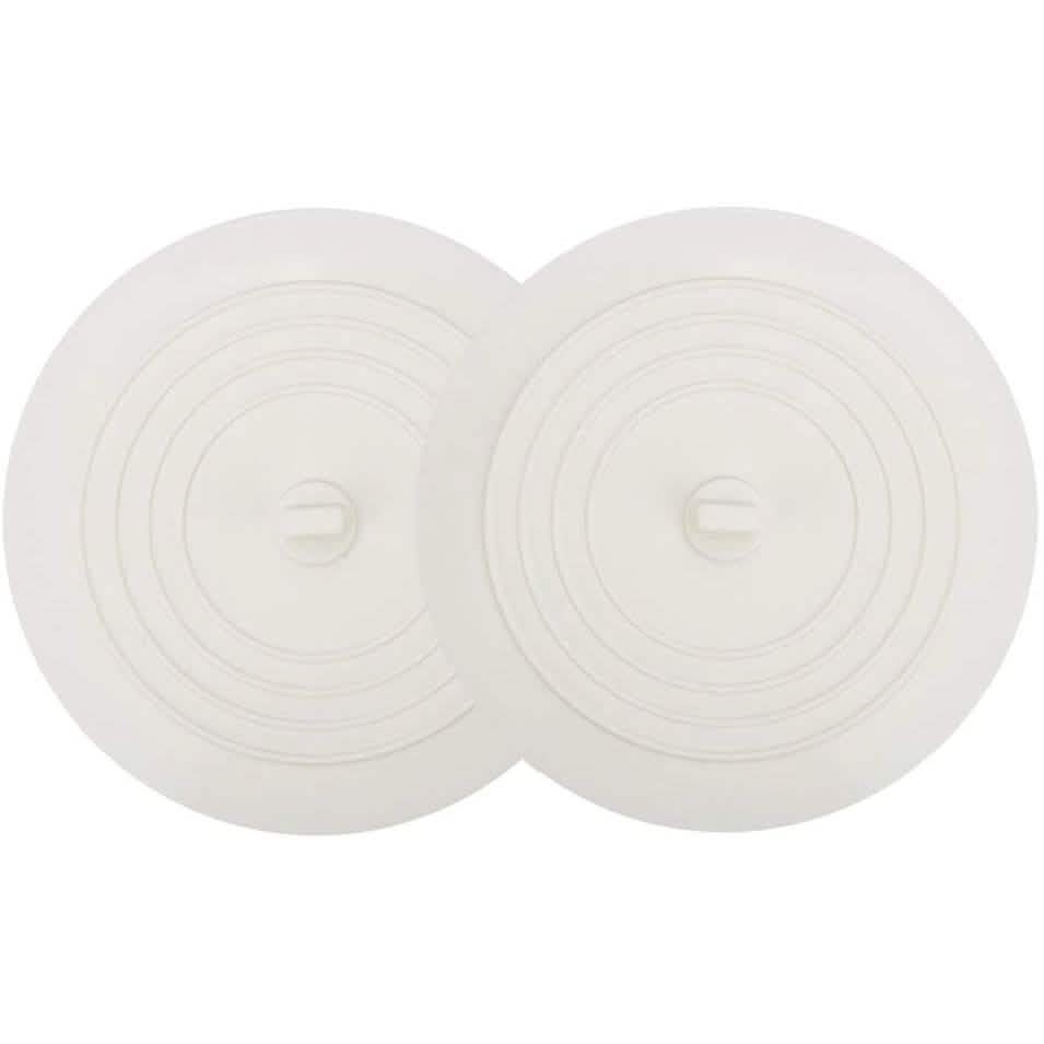2-Pack: 6" Large Silicone Drain Plug Hair Stopper Flat Suction Cover