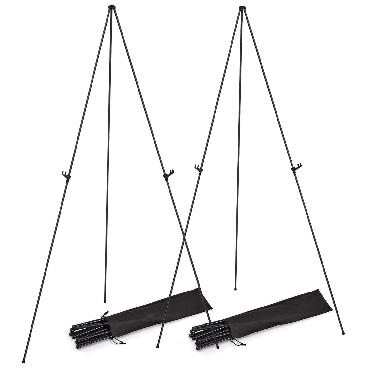 2-Pack: 61" Collapsible A Frame Tripod Easel Iron Alloy Drawing Stand