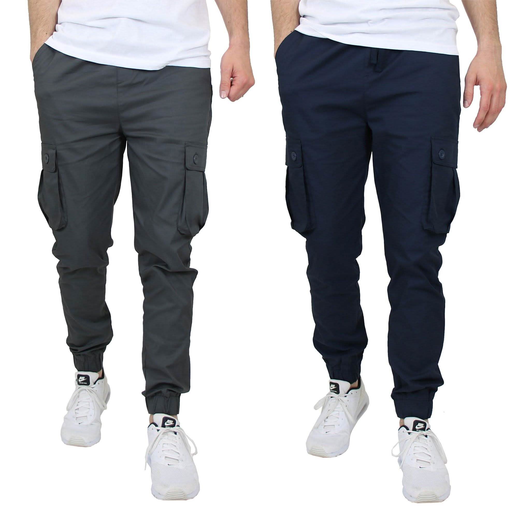 2-Pack Cotton Stretch Cargo Jogger Pants