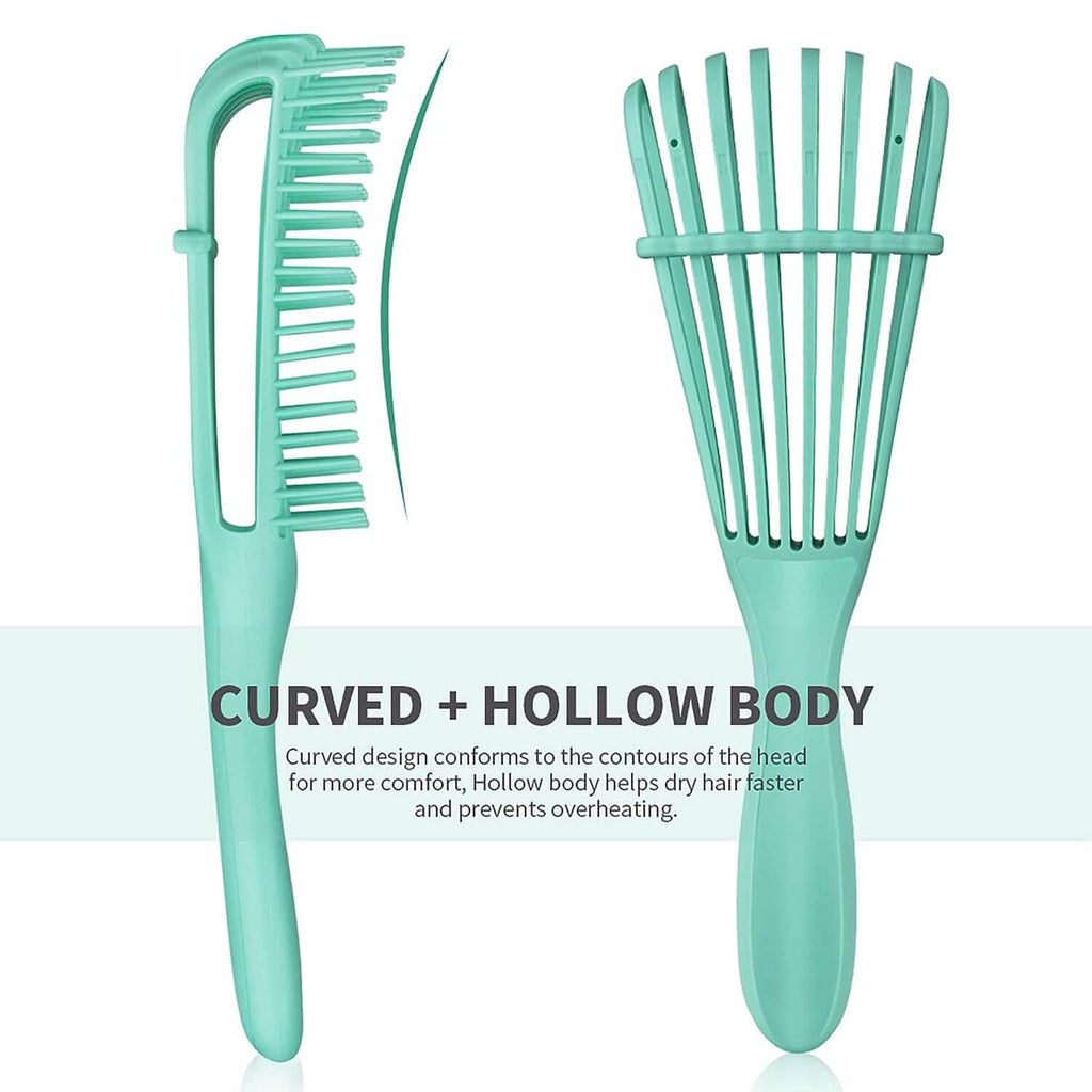 2-Pack: Detangler Brush for Curly Hair, Afro Textured 3a to 4c Kinky Wavy