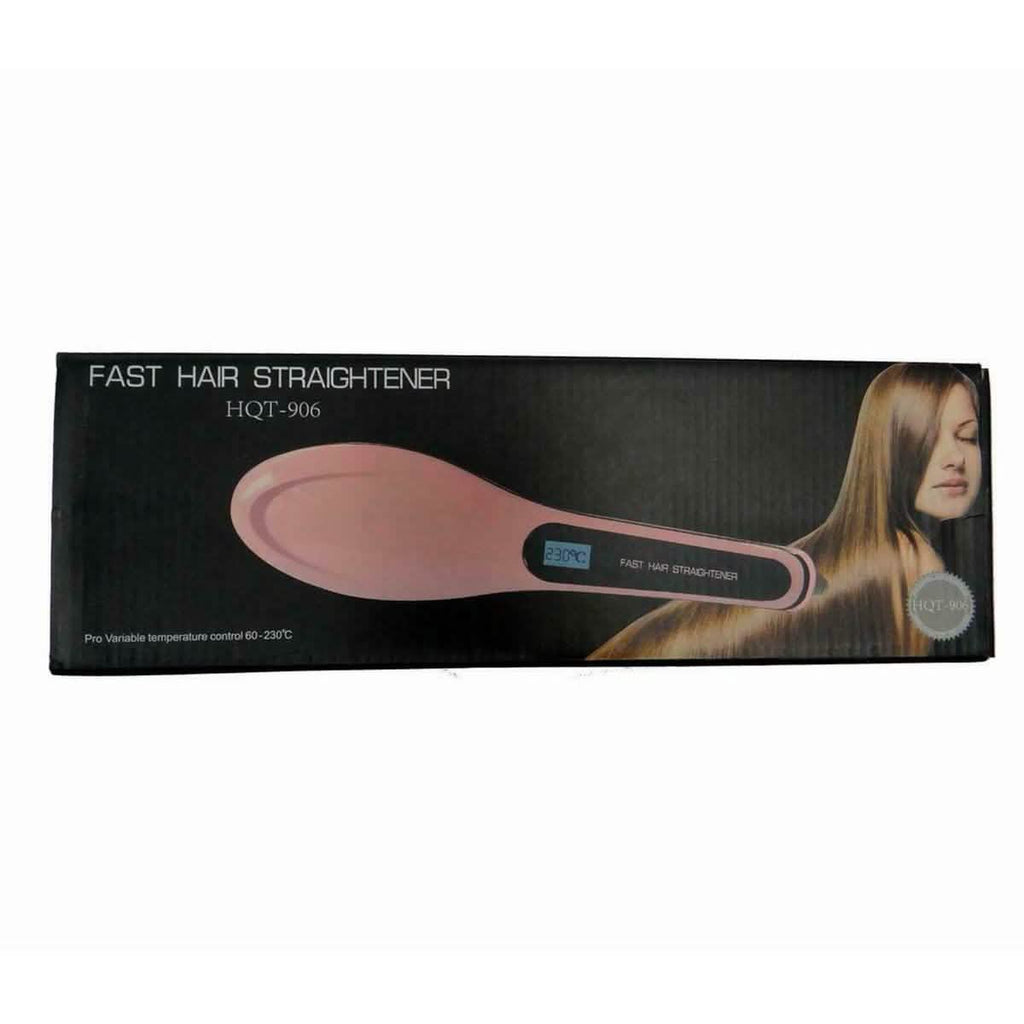 2-Pack: Electronic Fast Hair Straightener with Detangling Brush