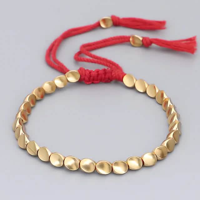 2-Pack: Handmade Copper Bead Bracelet