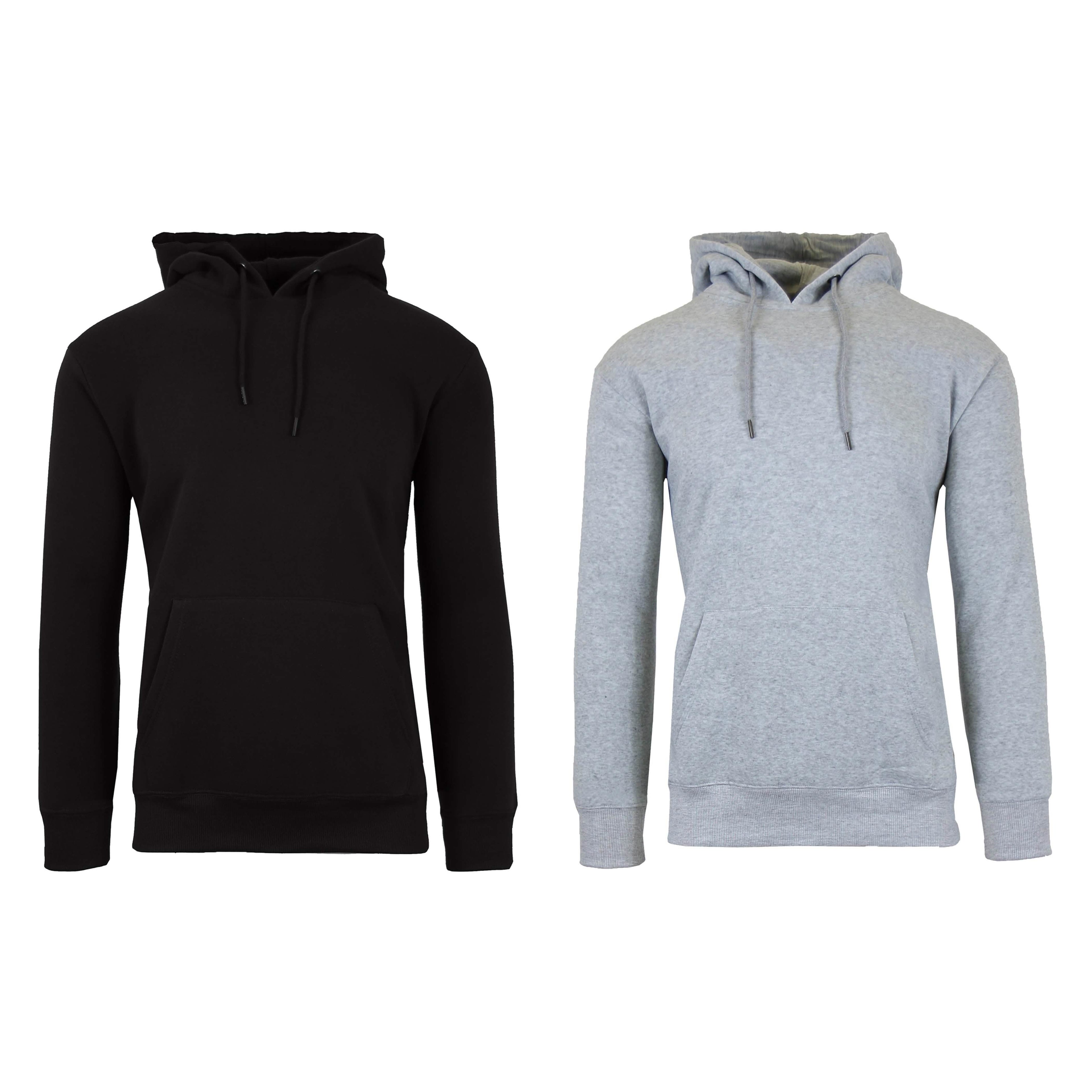 2-Pack: Men’s Fleece Pullover Hoodie