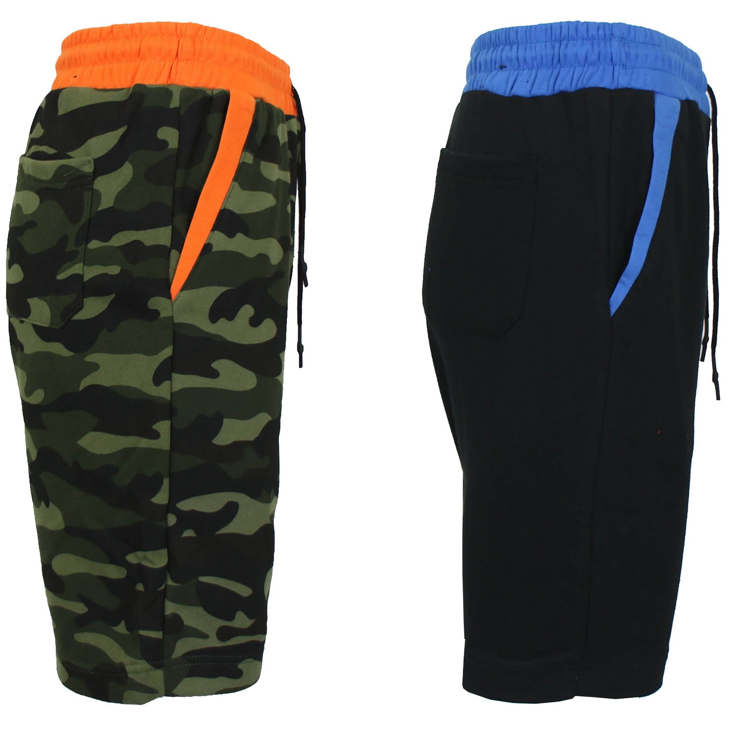 2-Pack Men's French Terry Regular Pockets Jogger Sweat Lounge Shorts