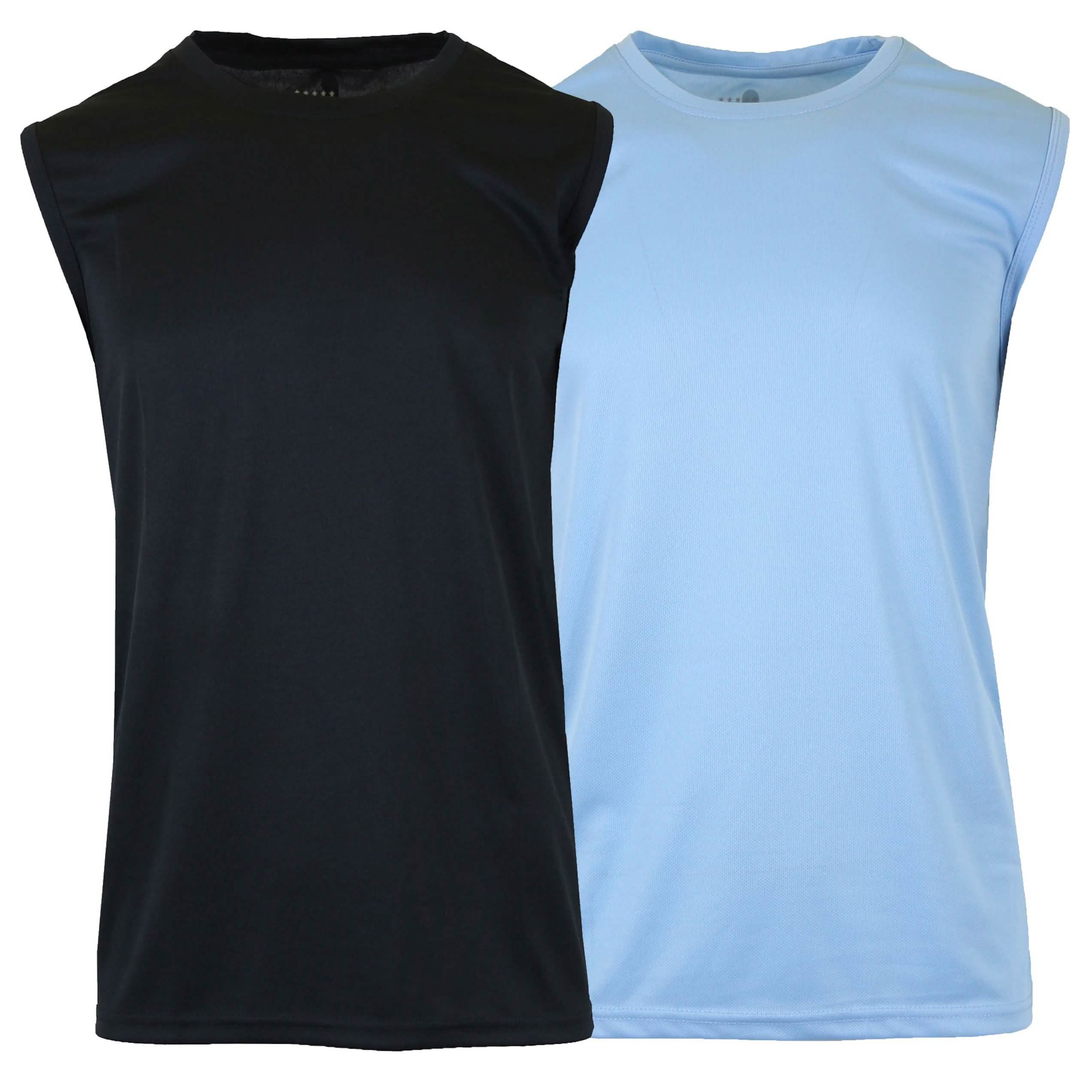 2-Pack: Men's Moisture Wicking Wrinkle Free Tagless Peformance Tops