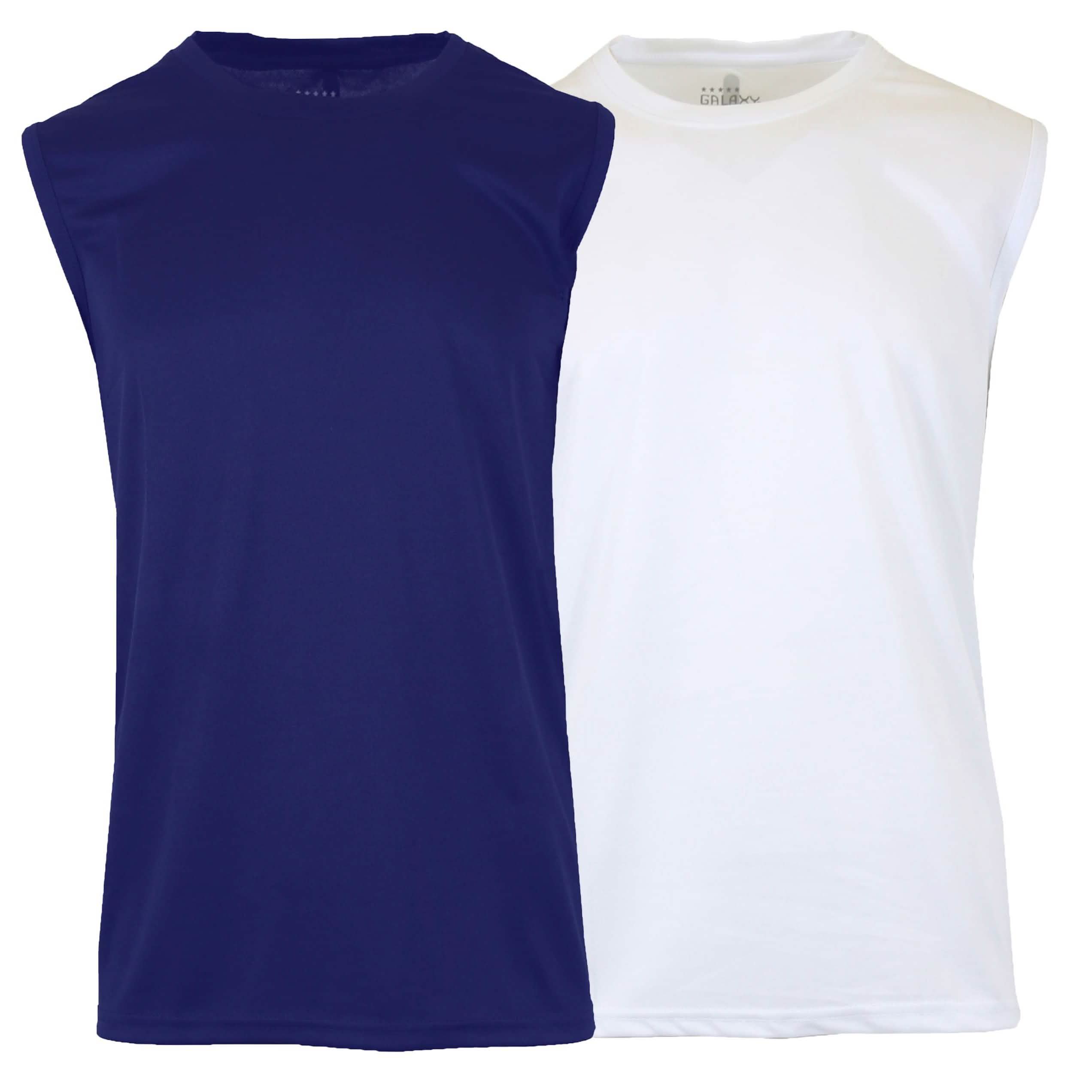 2-Pack: Men's Moisture Wicking Wrinkle Free Tagless Peformance Tops