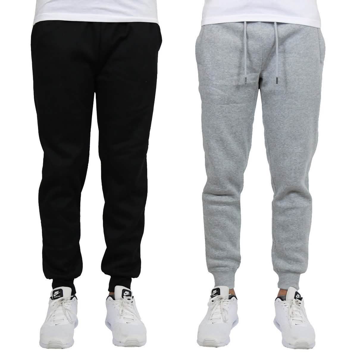 2-Pack: Men's Slim-Fit Fleece Jogger Sweatpants