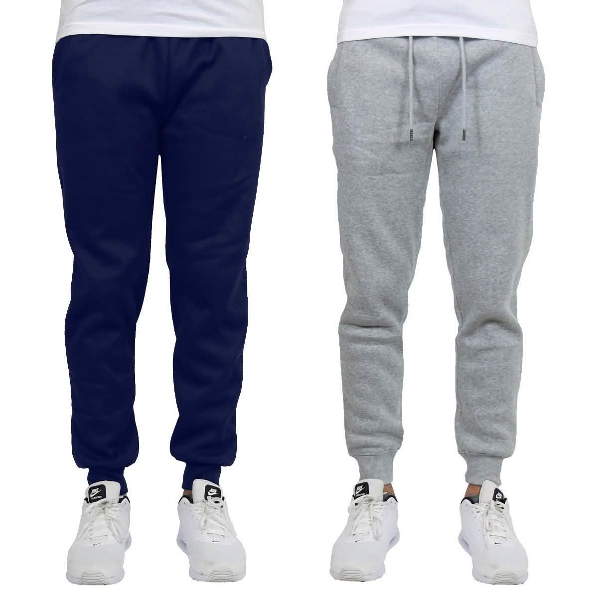 2-Pack: Men's Slim-Fit Fleece Jogger Sweatpants