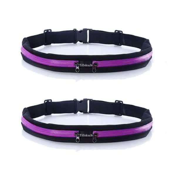 2-Pack: Slim Waist Pocket Running Belt