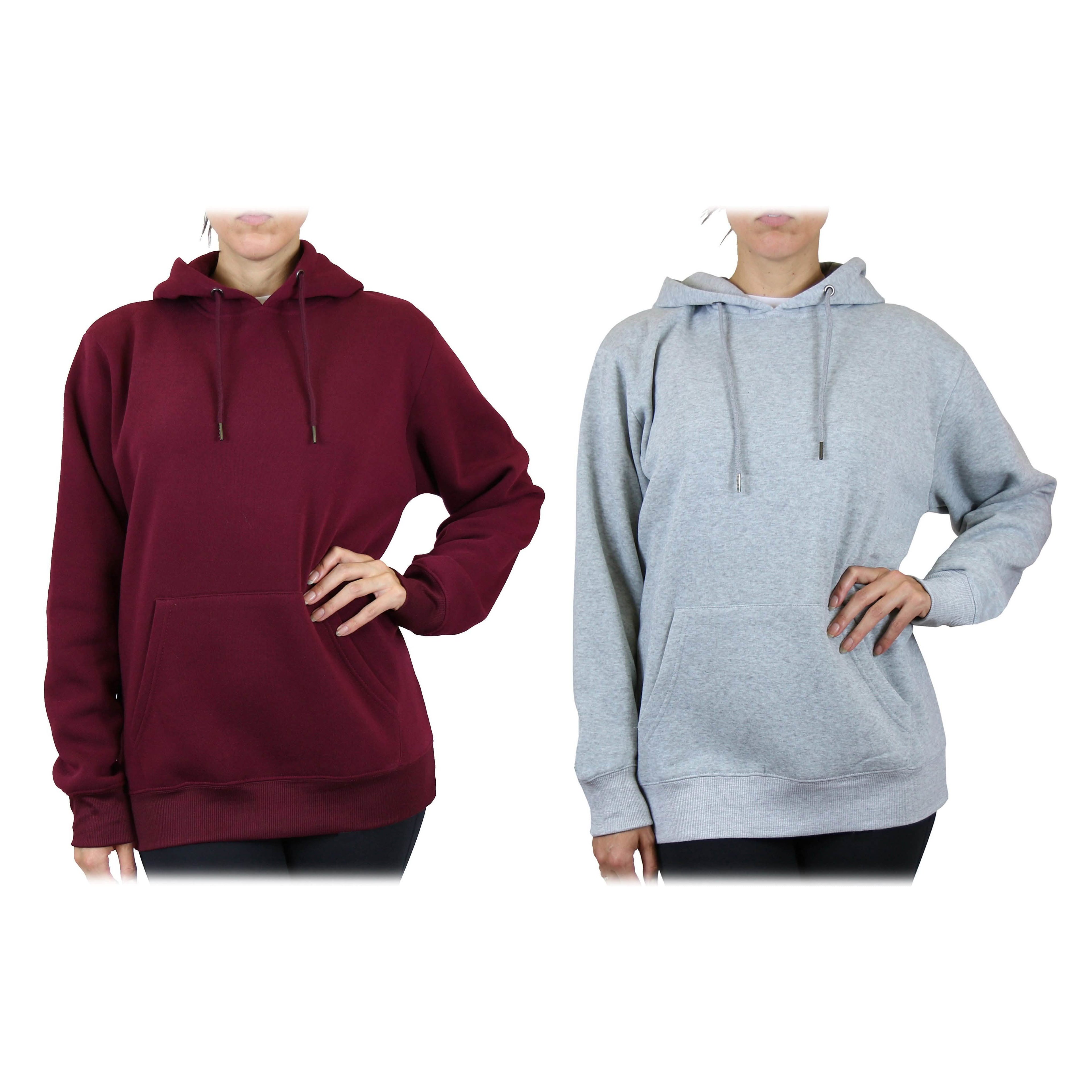 2-Pack: Women’s Fleece Pullover Hoodie - Assorted Color Sets