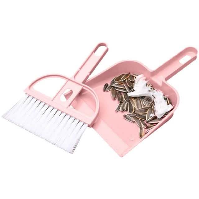 2-Piece Set: Mini Cleaning Dustpan And Brush Set