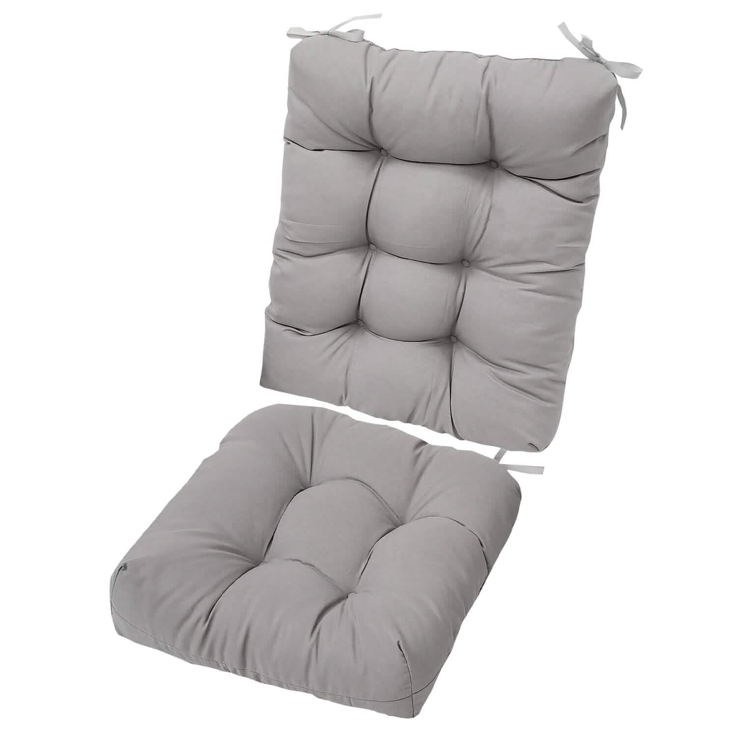 2-Piece Set: Rocking Chair Cushion with Non-Slip Ties Polyester Fiber Filling