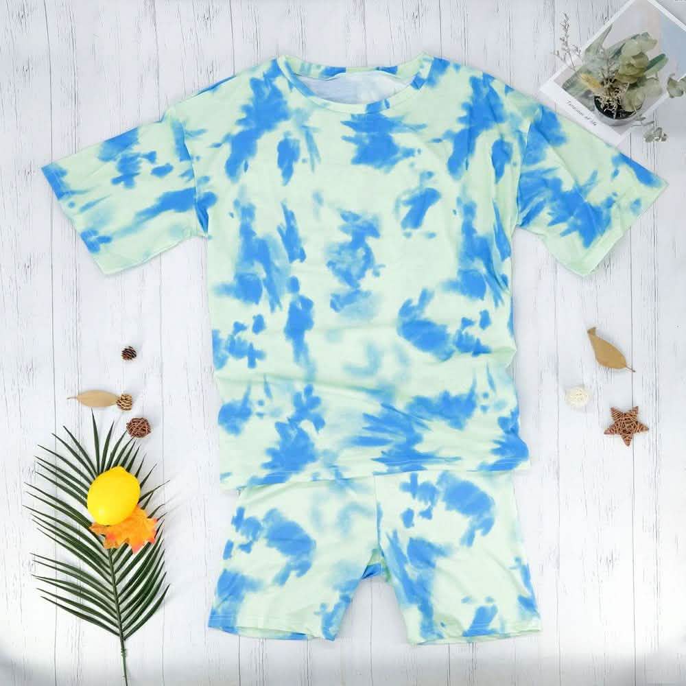 2-Piece Set: Tie Dye Biker Set