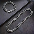 2-Piece Set: Unisex Hip Hop Cuban Chain Necklace and 8" Bracelet