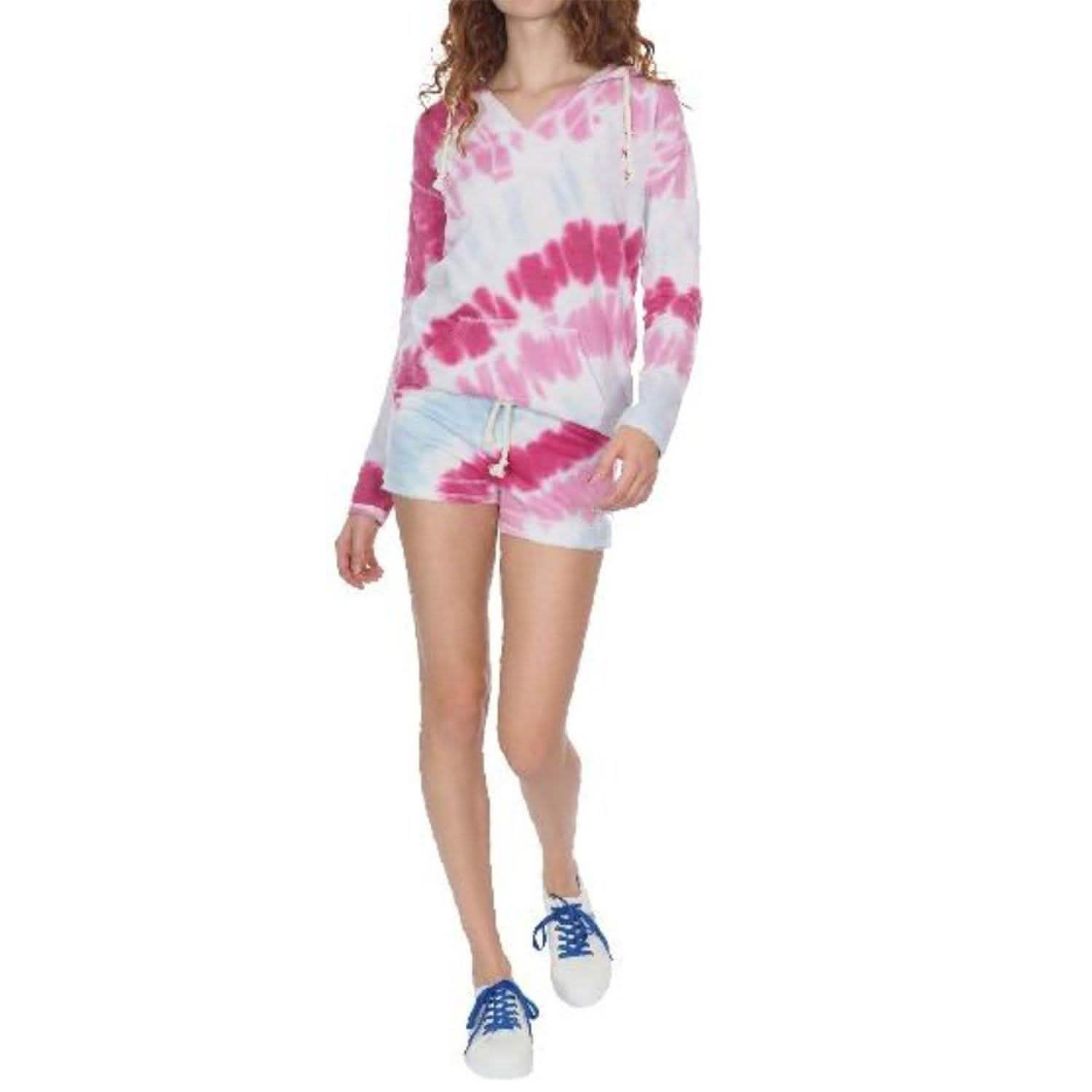2-Piece: Tie-Dye Hoodie and Shorts Lounge Sets