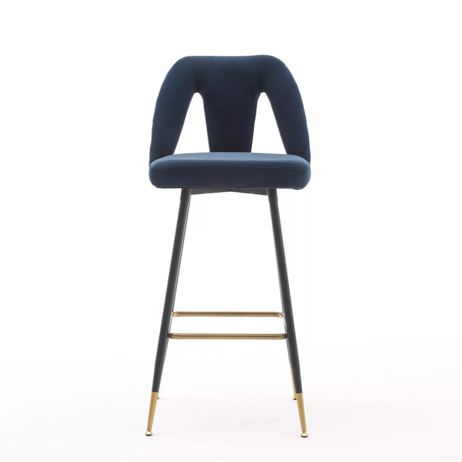 2-Pieces Set: Contemporary Upholstered Barstool