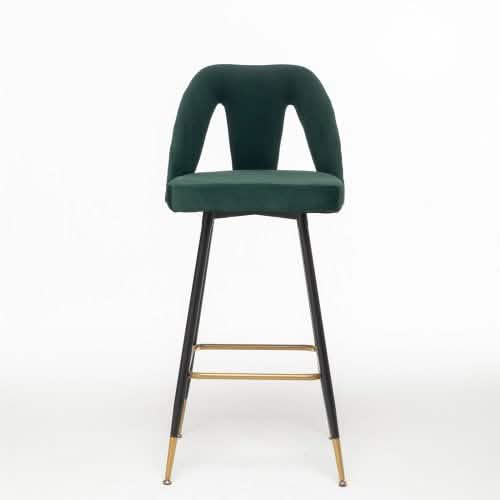 2-Pieces Set: Contemporary Upholstered Barstool
