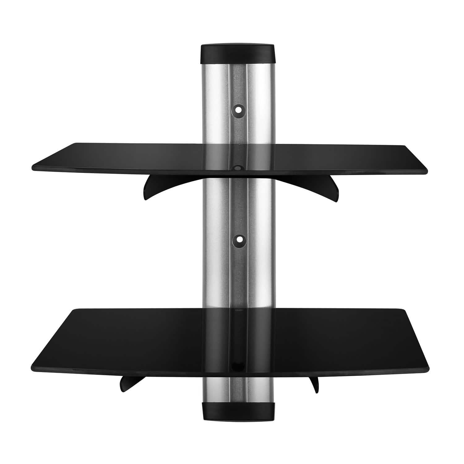 2 Tier Dual Glass Shelf Wall Mount