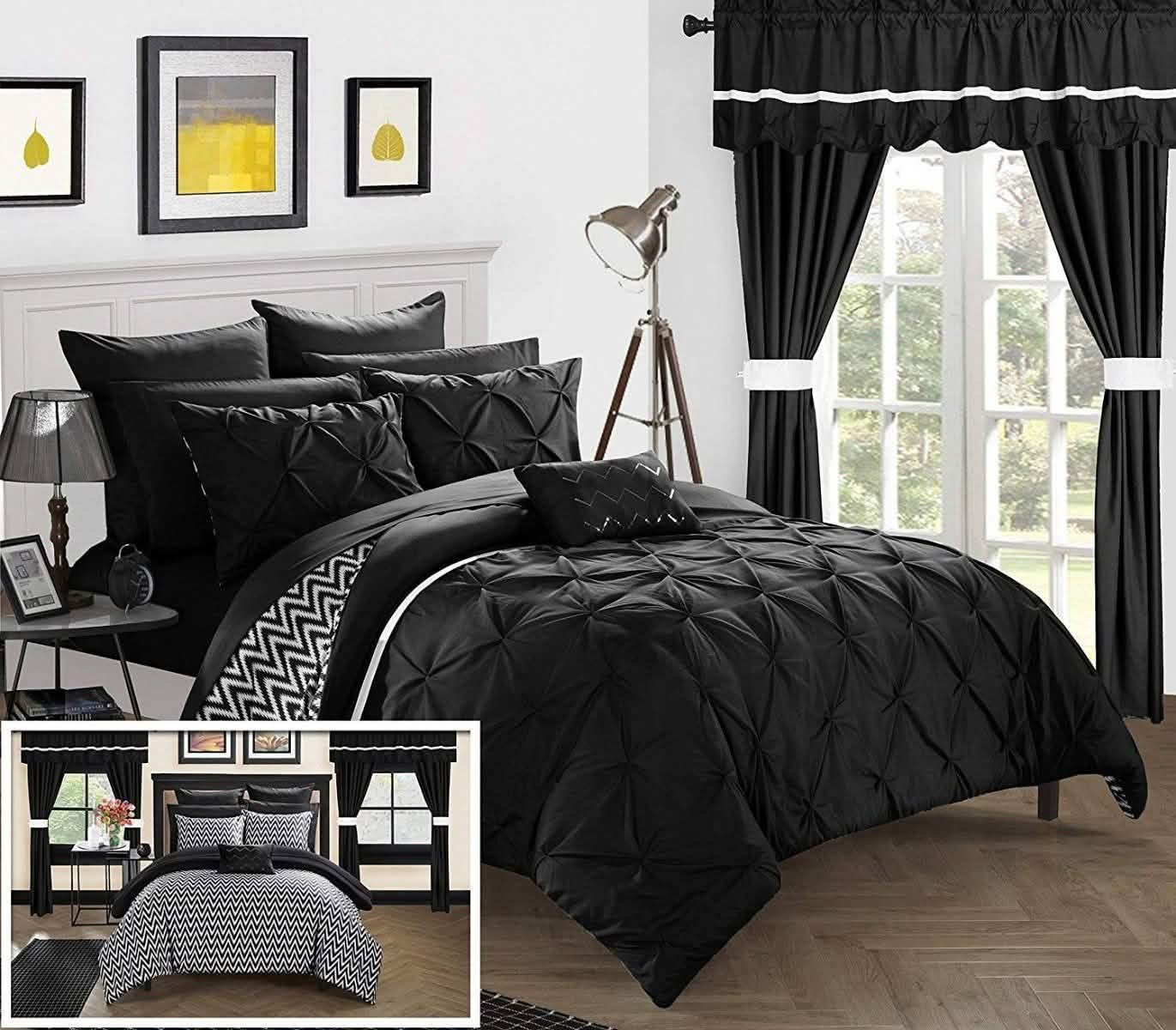 20-Piece: Knoxville Reversible Comforter Complete Bed