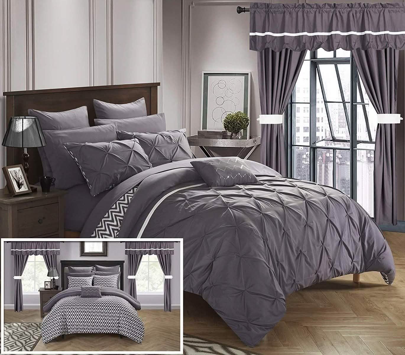 20-Piece: Knoxville Reversible Comforter Complete Bed