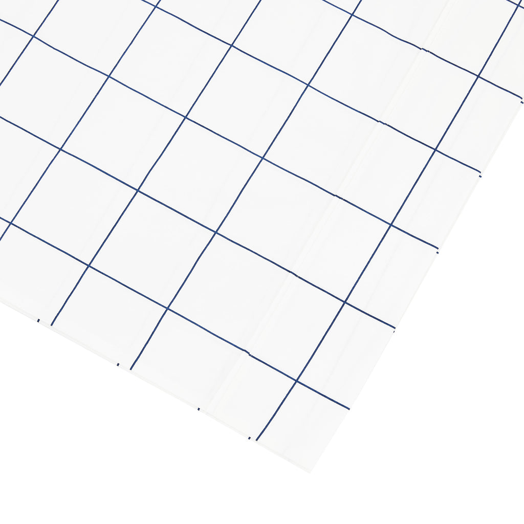 Grid Printed Cotton Percale Pillowcases