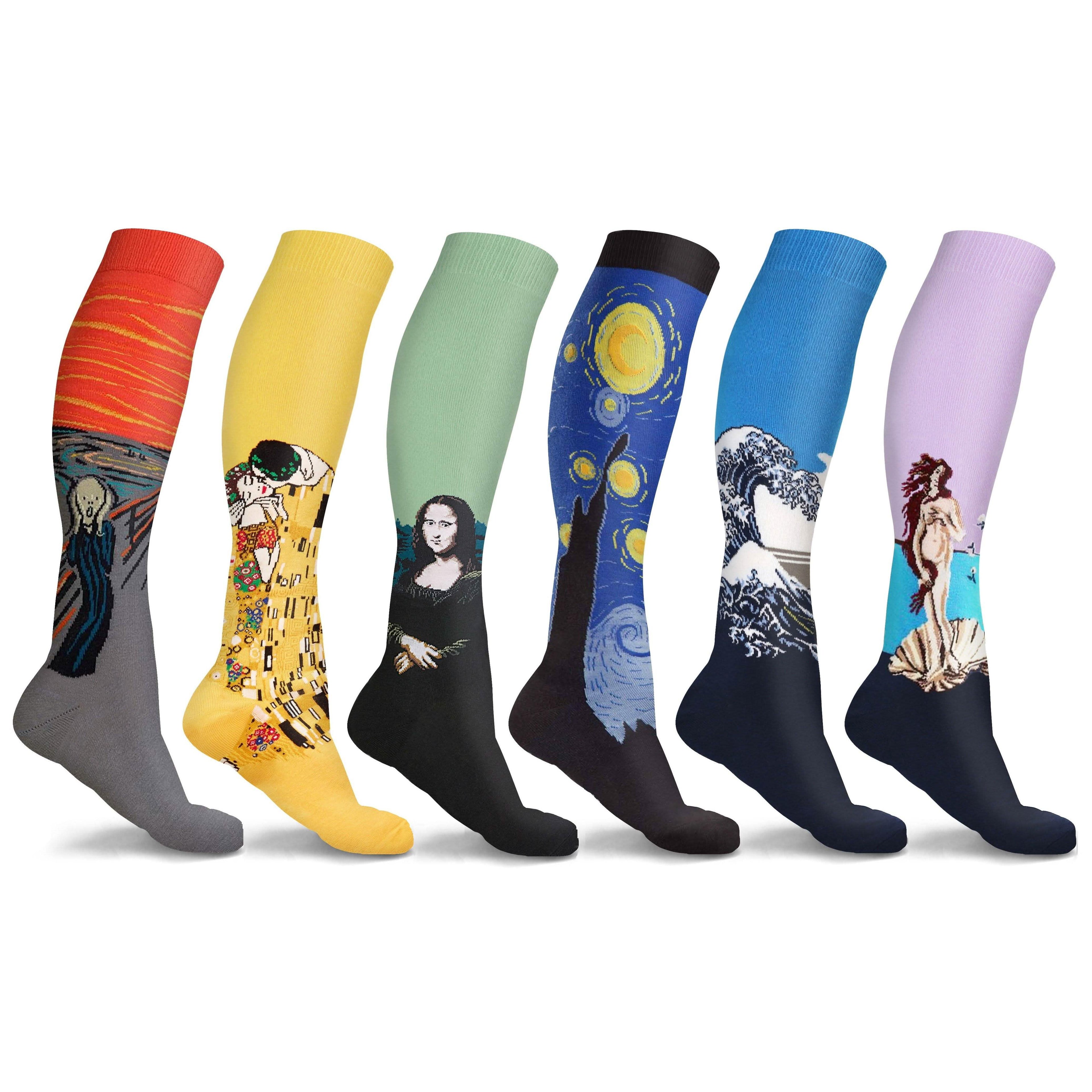 3 or 6-Pairs: DCF Famous Art Paintings Compression Socks