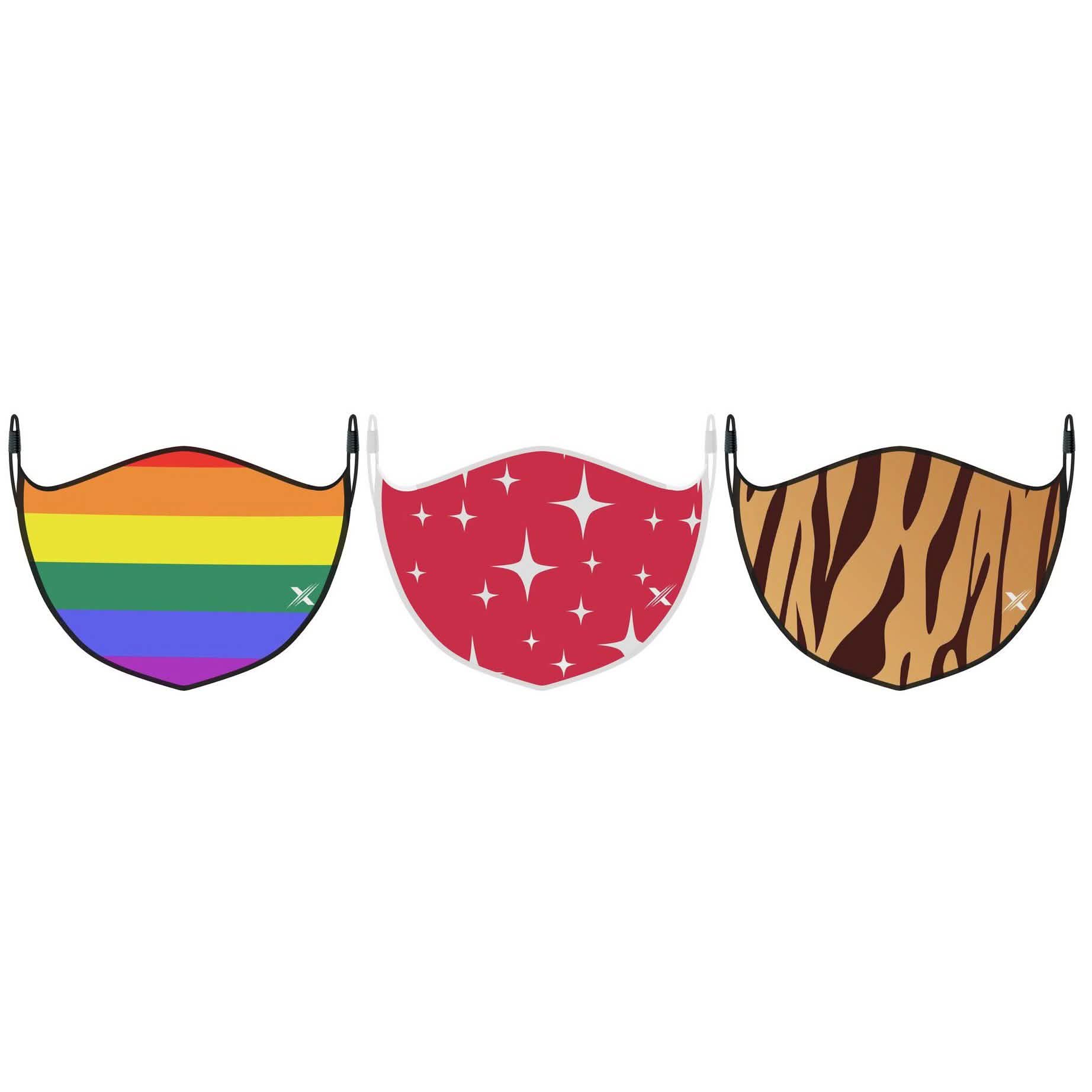 3-Pack: Double Layer Washable & Reusable Non-Medical Face Mask w/ Adjustable Loop