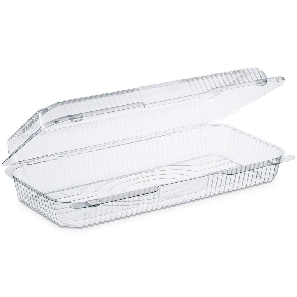 Dart StayLock Clear Hinged Lid Containers, 50.2 oz, 6.8 x 13.4 x 2.6, Plastic, 200/Carton