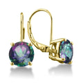 3.50 CTTW Genuine Rainbow Topaz Leverback Earrings