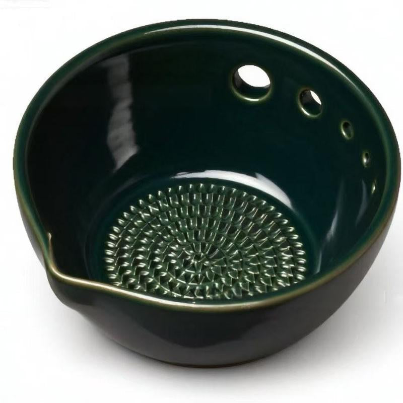 2-in-1 Garlic Grater & Peeler with Drain Hole, Efficient Vegetable Leaf Stripper for Ginger, Onion, Cheese